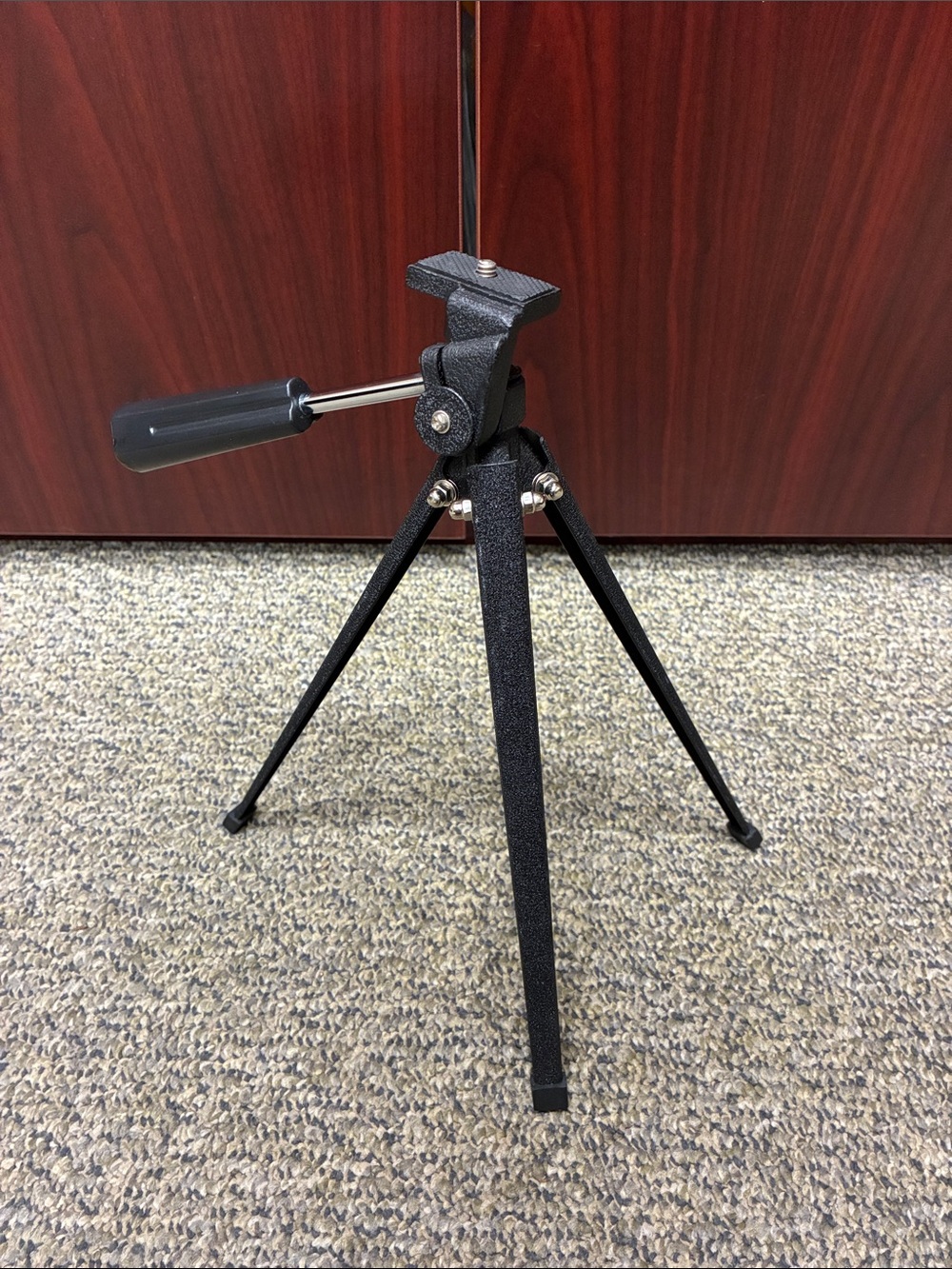 Black Mini Tabletop Camera Tripod with Adjustable Handle
